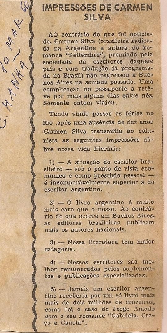 10 de Março de 1960 - C. Manhã