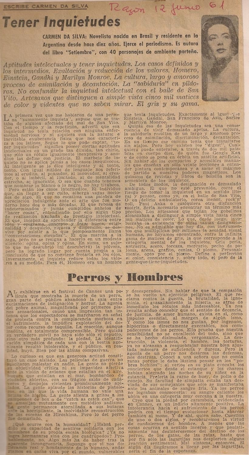 12 de Junho de 1961 - La Razon