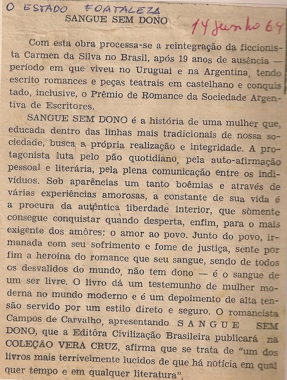 14 de Junho de 1964 -  O Estado de Fortaleza