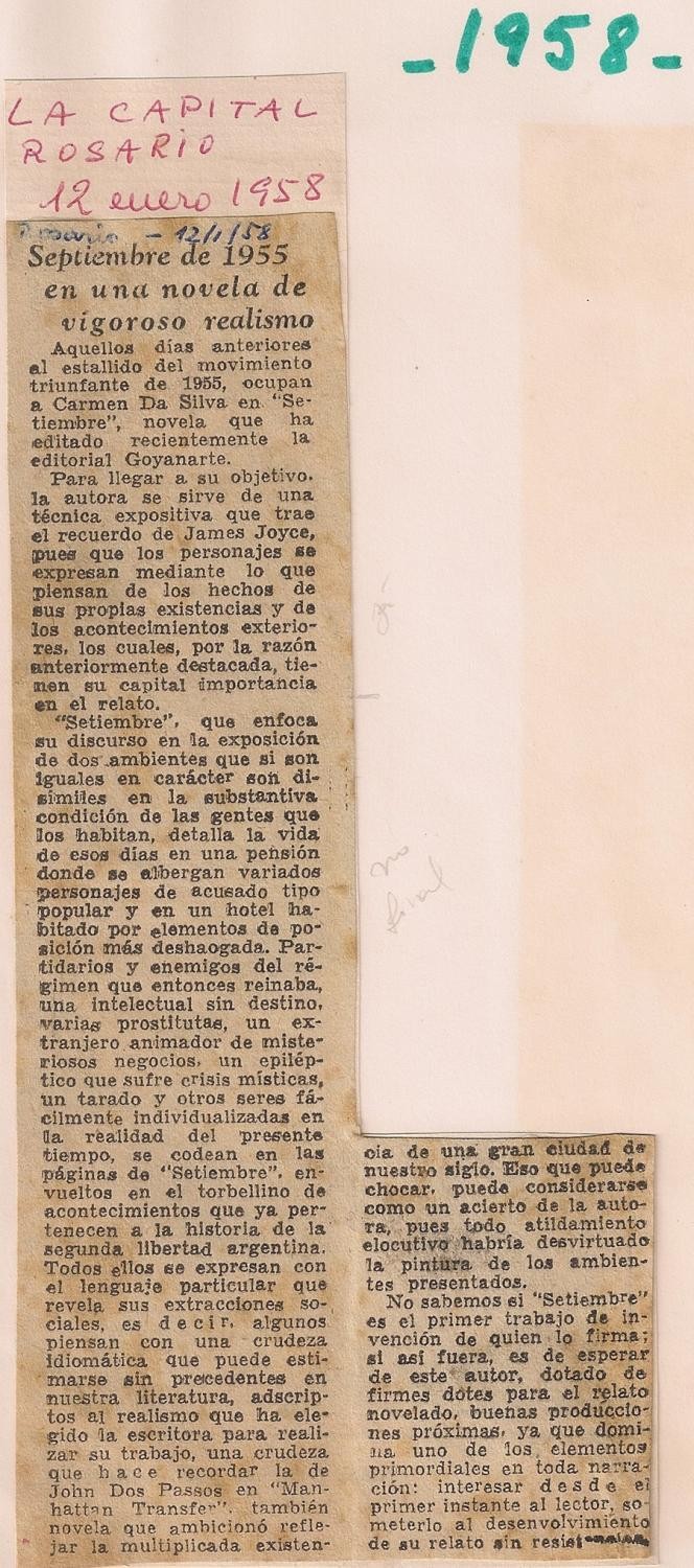 12 de Janeiro de 1958 - La Capital - Rosario