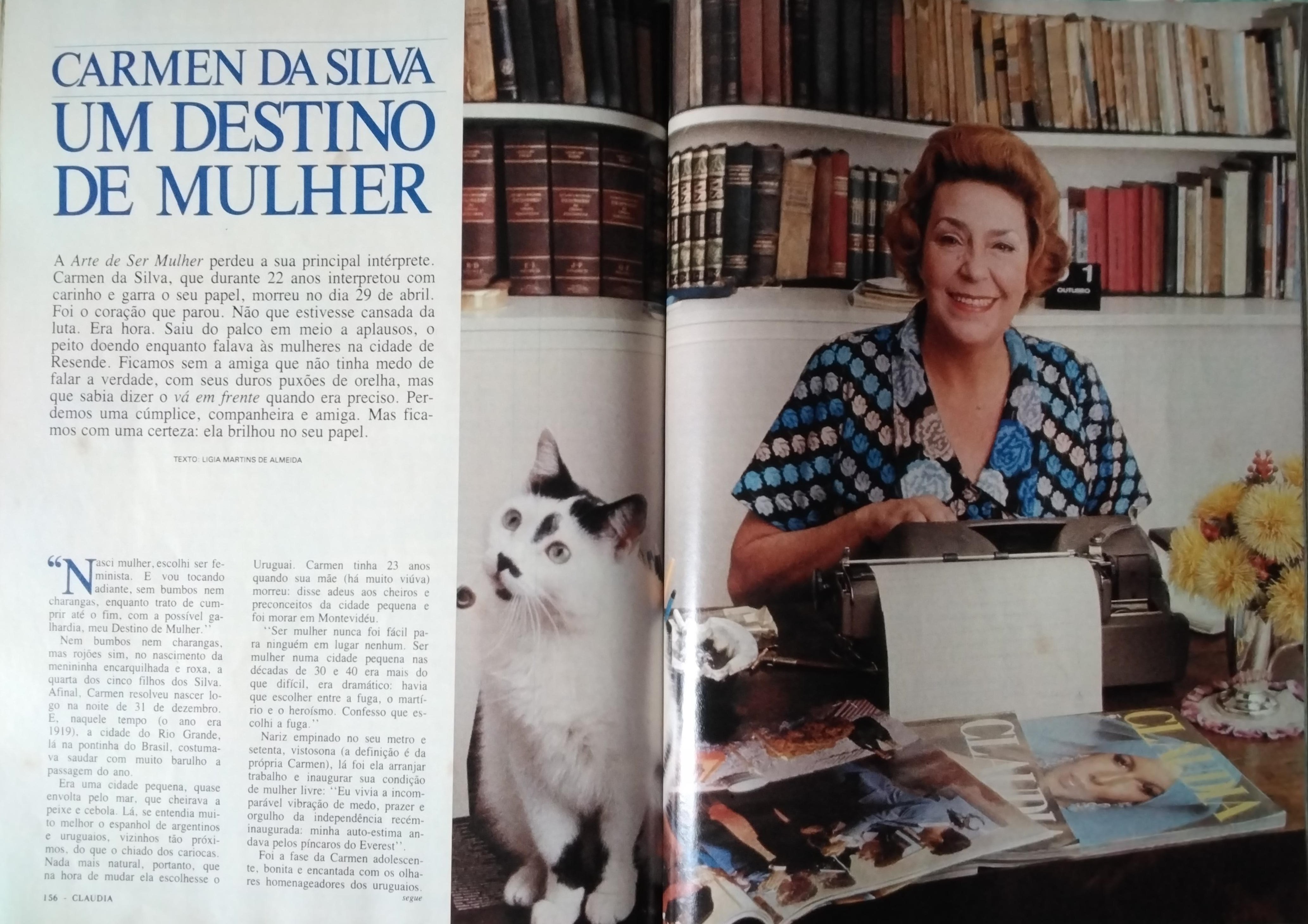 Revista Claudia, nº 285, junho de 1985. Pg. 156 a 159.