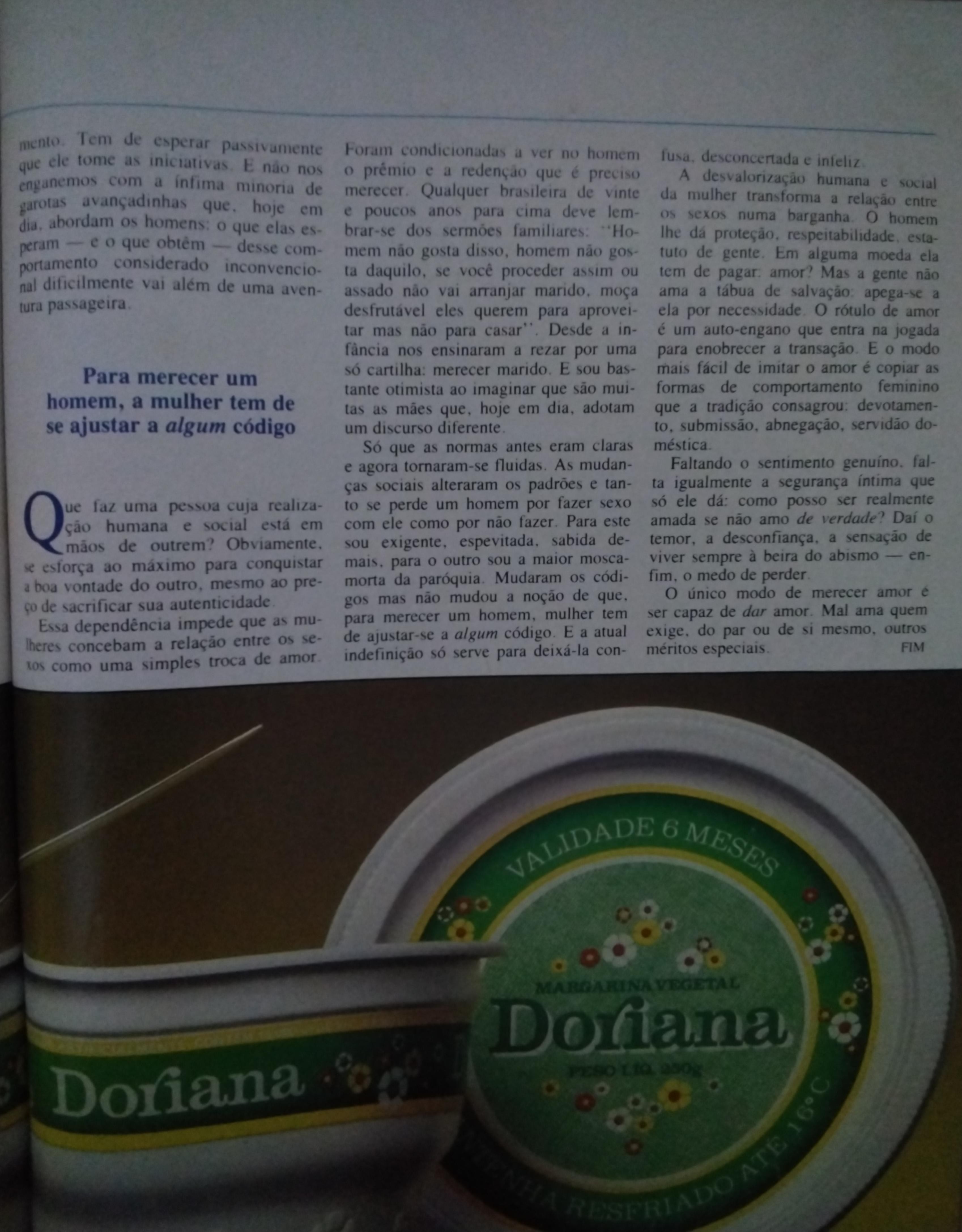 Revista Claudia, nº 285, junho de 1985. Pg.165.