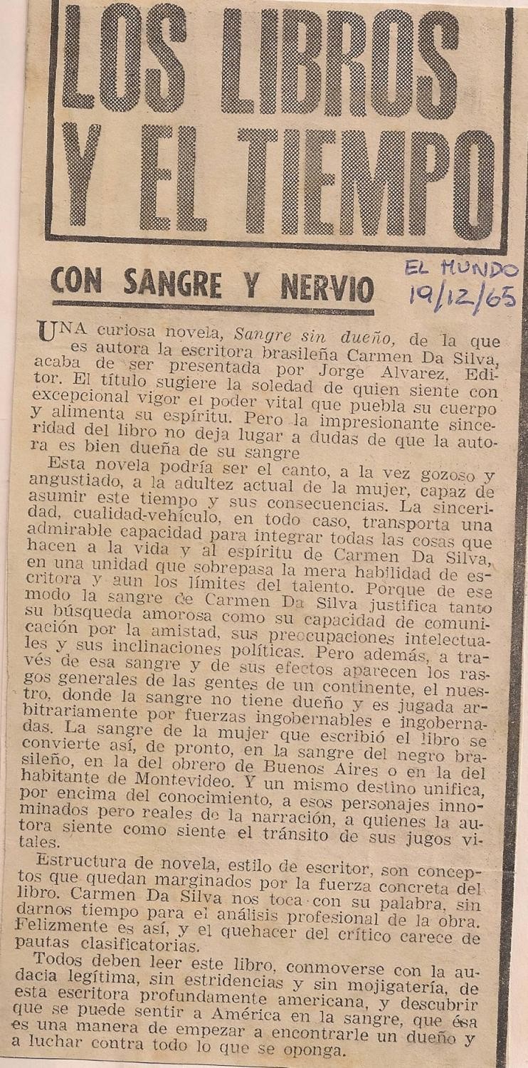 19 de Dezembro de 1965 - El Mundo