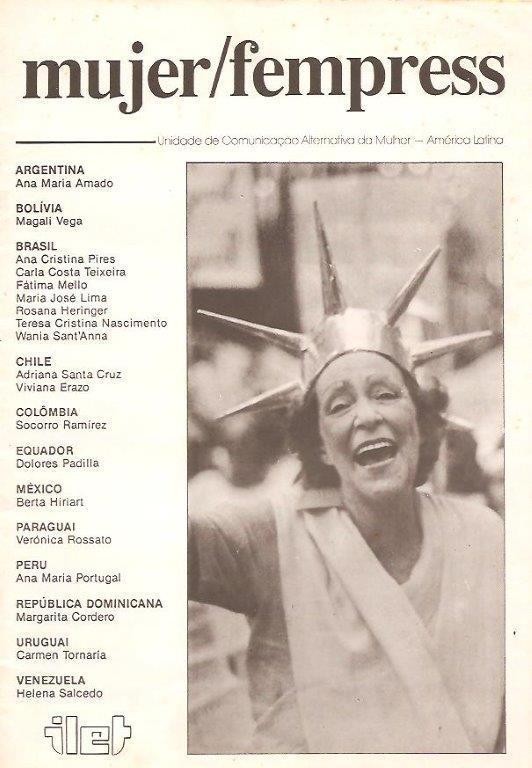 Carmen participa da passeata de 8 de março de 1984. Foto cedida por Eunice Gutman