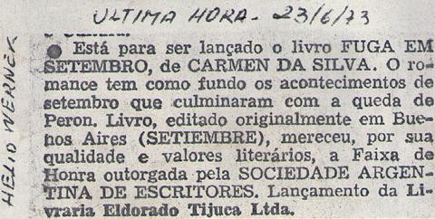 23 de Junho de 1973 - Última Hora.