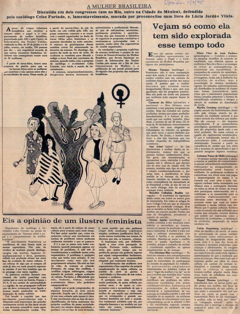 11 de Julho de 1975 - Opinião. Vejam só como ela tem sido explorada esse tempo todo.
