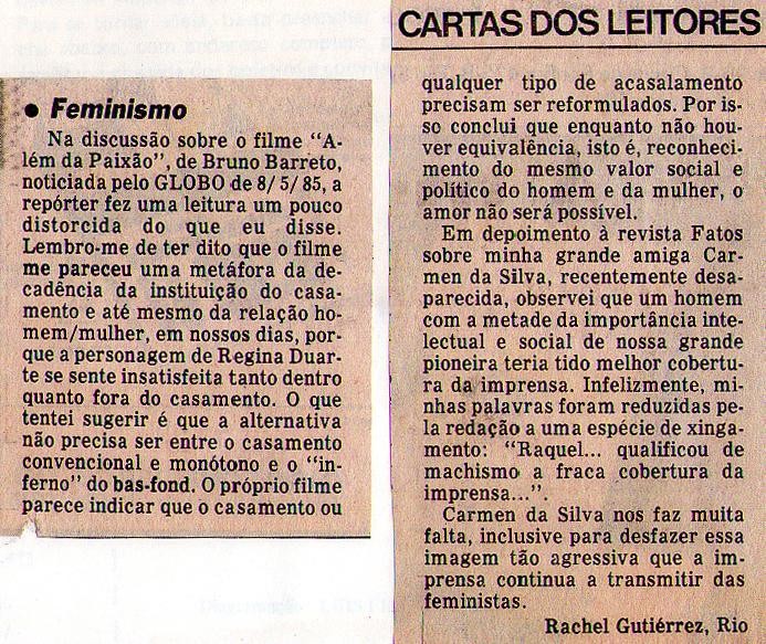 1985. Feminismo.