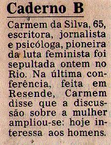 01 de Maio de 1985. Caderno B.