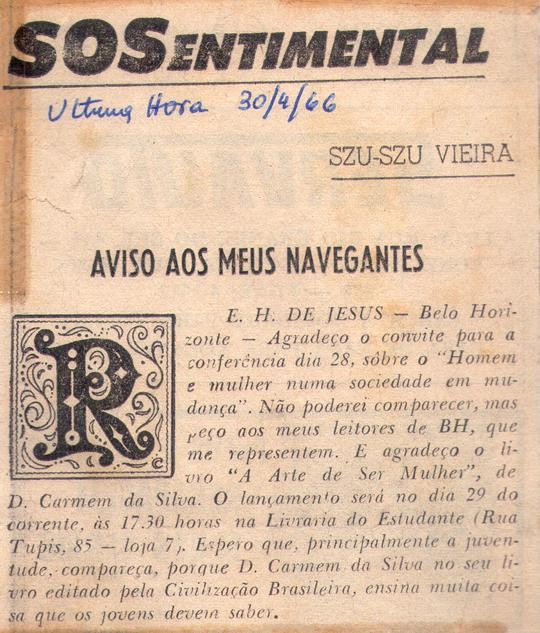 30 de Abril de 1966 - Última Hora. Aviso aos navegantes.
