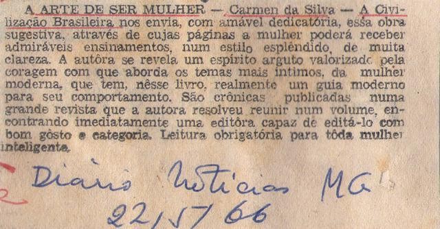 22 de Maio de 1966 - Diário de Notícias. A arte de ser mulher.