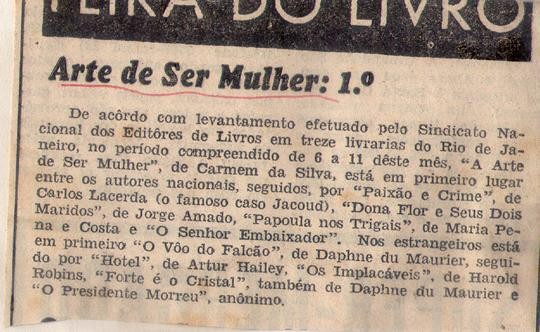 Junho de 1966. Arte de Ser Mulher: 1º.