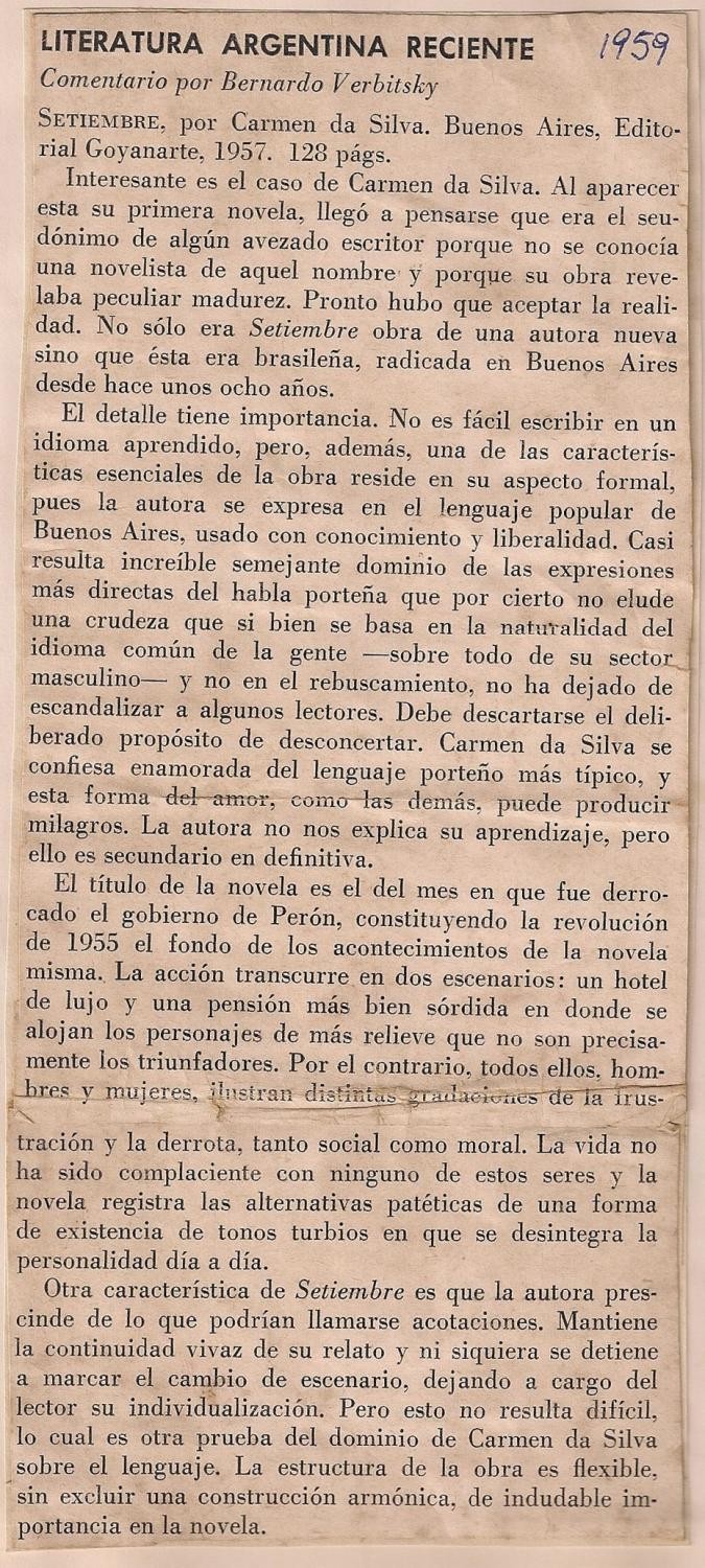 1959 - Literatura Argentina Reciente