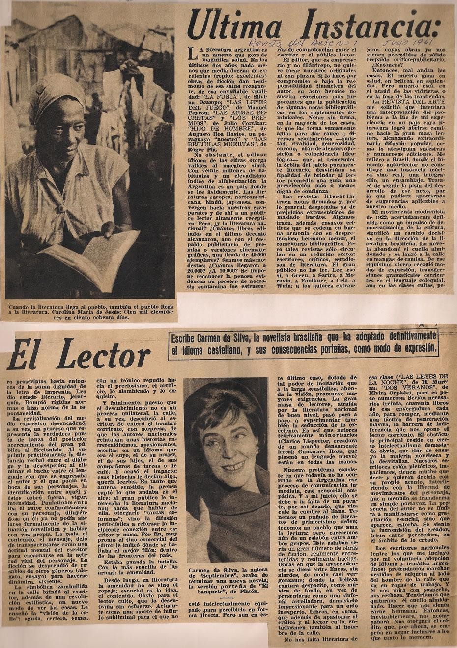 Julho de 1961 - Revista del Arte