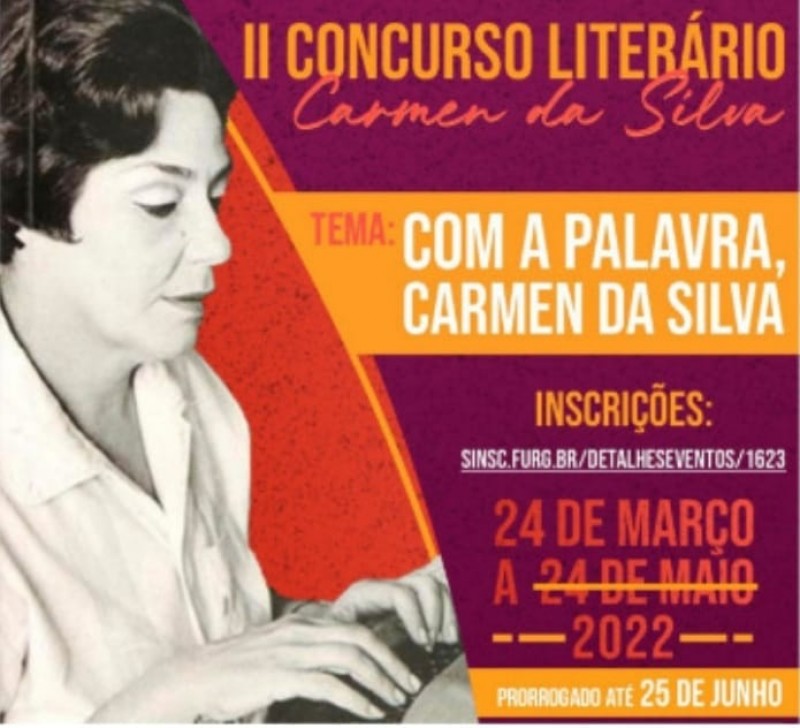 Prorrogadas as inscrições para o II Concurso Literário Carmen da Silva