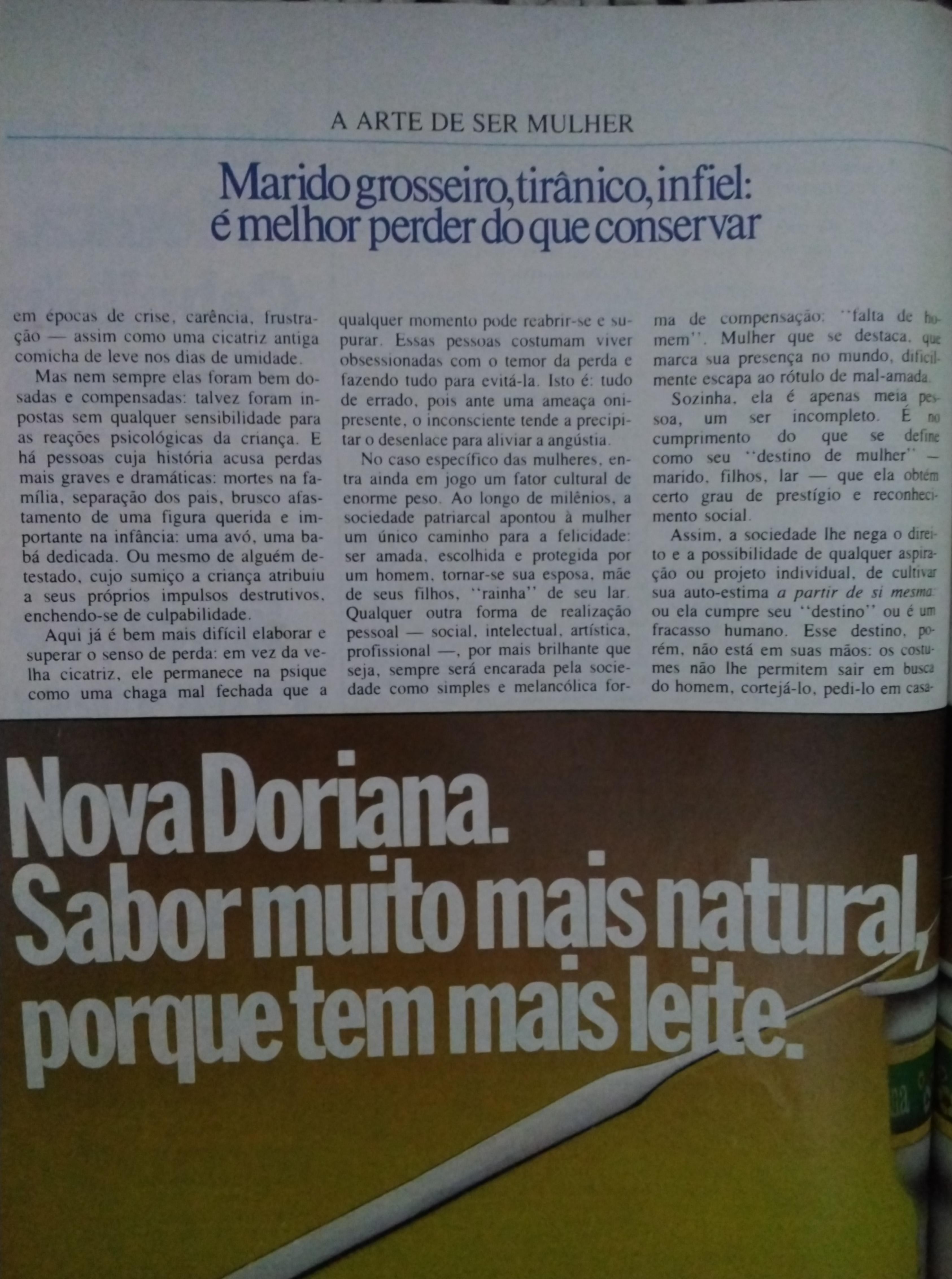 Revista Claudia, nº 285, junho de 1985. Pg. 164.