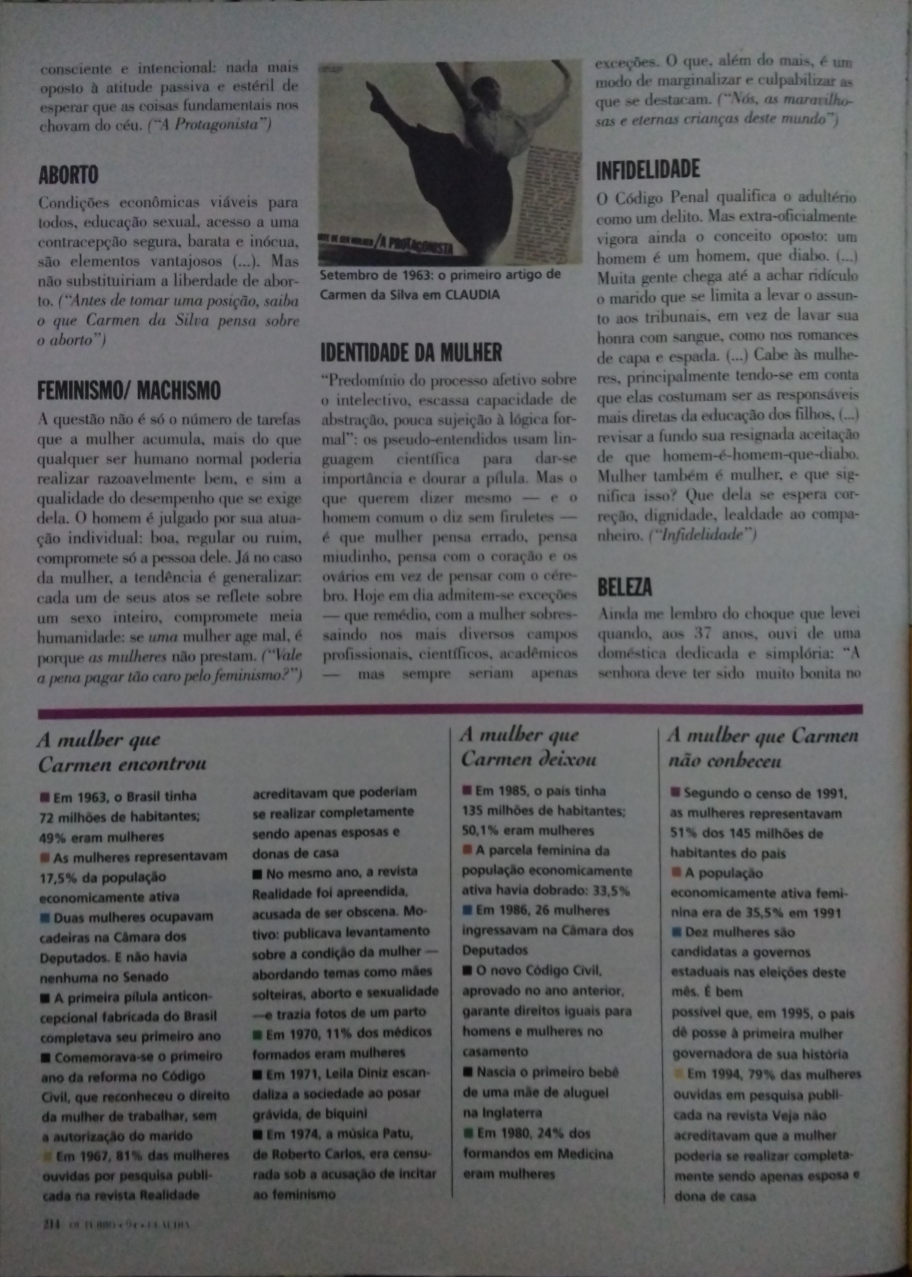 Revista Claudia, nº 397, outubro de 1994. Pg. 214.