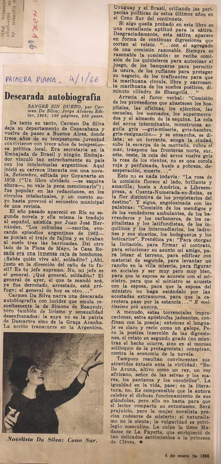 04 de Janeiro de 1966 - Primera Plana