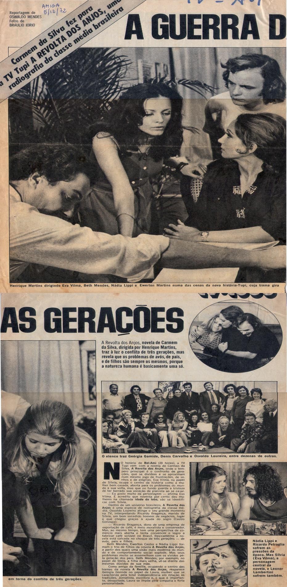 05 de Dezembro de 1972 - Amiga. A guerra das gerações.