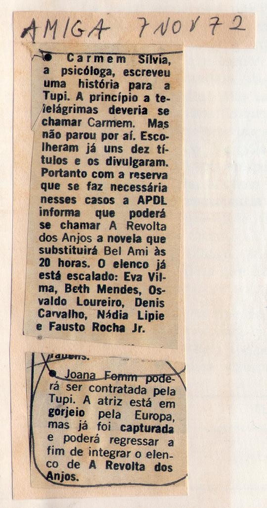 07 de Novembro de 1972 - Amiga.