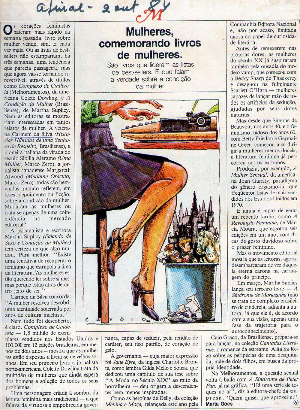 02 de Outubro de 1984 - Afinal.Mulheres, comemorando livros de mulheres.