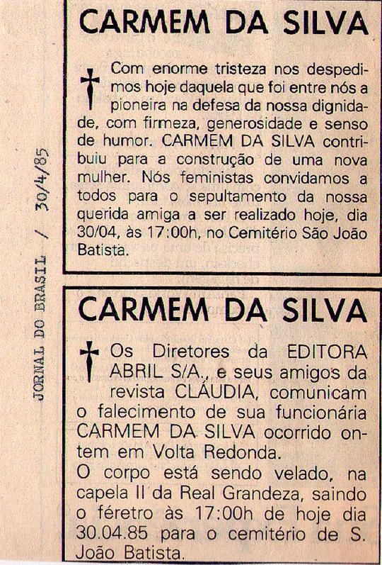 30 de Abril de 1985 - Jornal do Brasil.