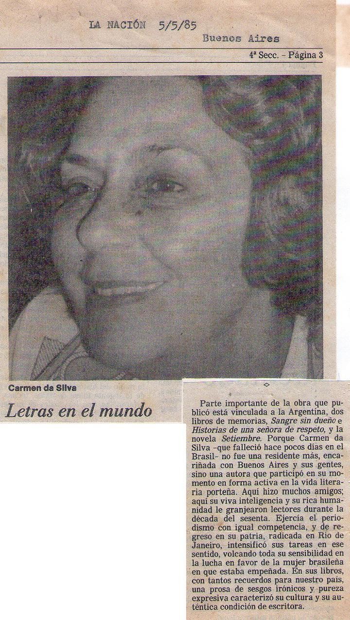 05 de Maio de 1985 - La Nación. Letras en el mundo.
