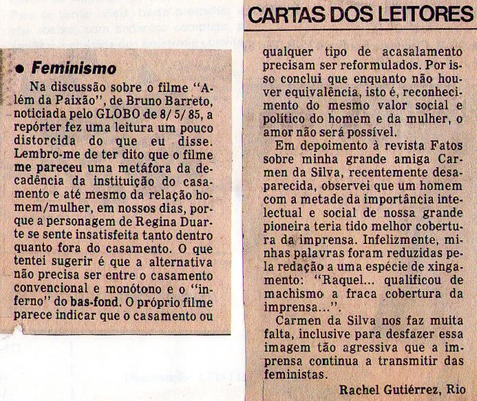 1985. Feminismo.