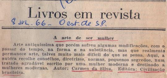 08 de Julho de 1966 - O Estado de São Paulo. Livros em revista.