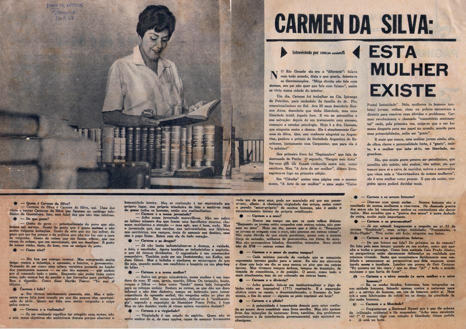 Abril de 1967. Carmen da Silva: Esta mulher existe.