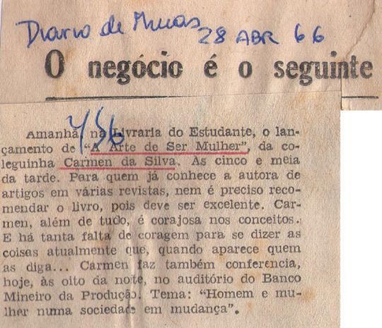 28 de Abril de 1966 - Diário de Minas. O negócio é o seguinte.